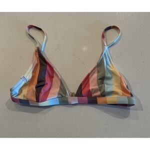Rhythm Size US Small AUS 8 Sahara Rainbow Bikini Top Swim Striped Resort Travel